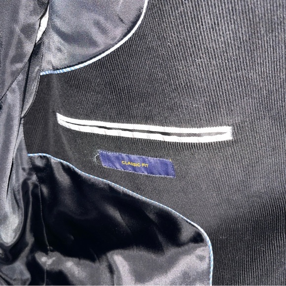 Stafford Corduroy Blazer 48R Elbow Patch Classic Fit 100% Cotton Black Men’s - Picture 7 of 14